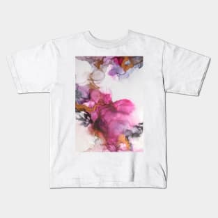 Alcohol ink abstract background. Ink, abstract, sea painting. Colorful liquid ink technique water texture. Kids T-Shirt